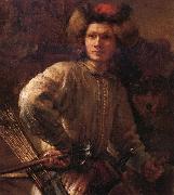 Rembrandt van rijn Details of The Polish rider oil on canvas